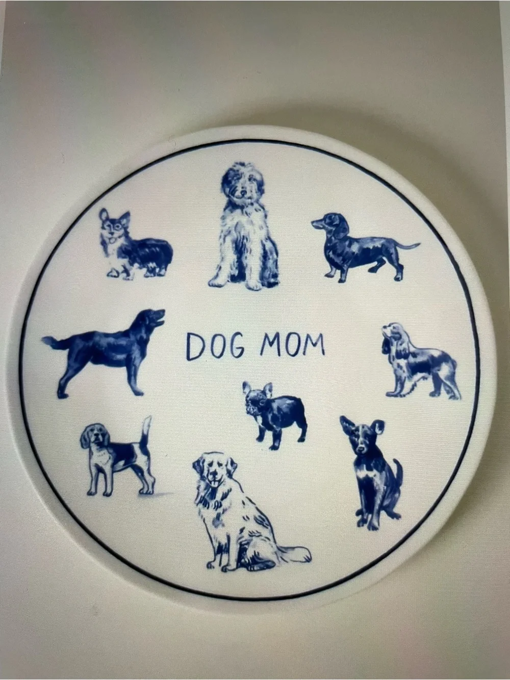 ❤️ ANTHROPOLOGIE MOLLY HATCH DOG DESSERT PLATE NEW